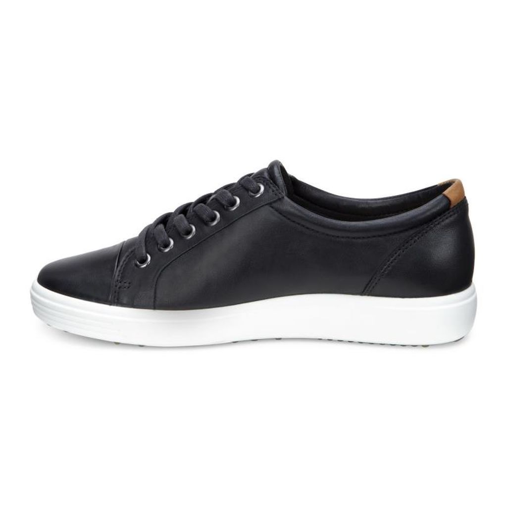 Ecco Soft 7 Black Leather Women's Sneaker 430003-01001