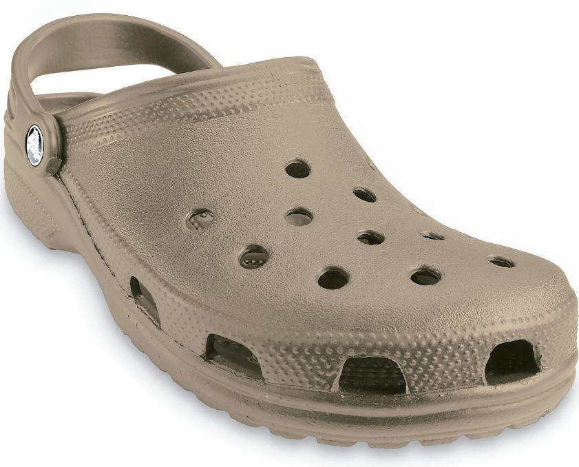 khaki color crocs