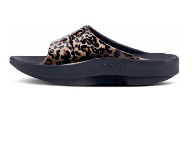 Oofos Leopard OOAHH Luxe Womens Slide Sandals 1103-LEOPARD