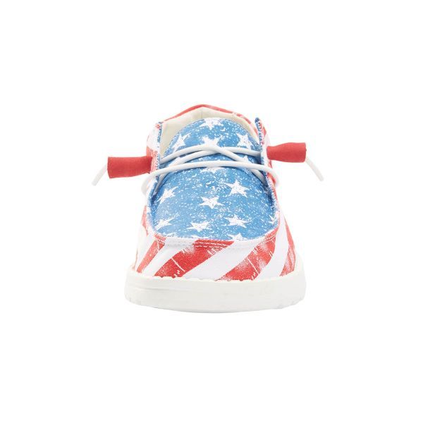 Hey Dude Red/White and Blue Wendy Star Spangled Womens Casual Shoes 12