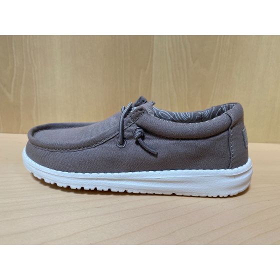 Hey Dude Wally Grey Youth Kids Casual Shoes 130133000