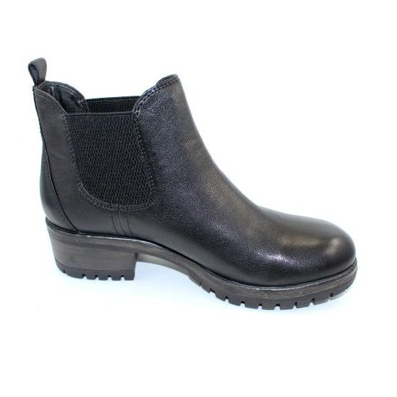 Salvia Black Nappa Cachet Womens Short Leather Boots