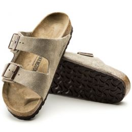 Birkenstock Taupe Arizona Suede Leather Womens Sandals 0051461