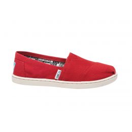 Toms Classic Slip-On Red Canvas Kids Casual 012001C13-RED