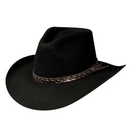 Bullhide Hats Black Tomahawk 2X Wool Pinch Front Hat 0469BL