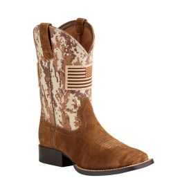 Ariat Antique Mocha Sand Youth Patriot Western Boot 10019913