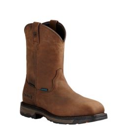 Ariat Oily Distressed Brown WorkHog Wellington Waterproof Men's Composite Toe Work Boots 10020092