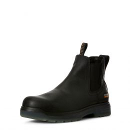 Ariat Black Turbo Chelsea Waterproof Carbon Toe Men's Work Boots 10027330