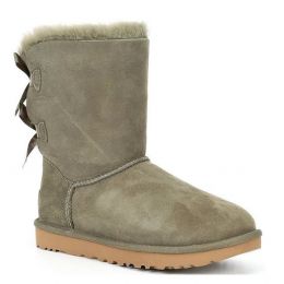 Ugg Burnt Olive Bailey Suede Bow II Womens Boots 1016225-BTOL