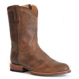 Roper Brown Oiled Tan Goat Vamp and Shaft 10 inch  Boot with Zipper 1202076083842BR