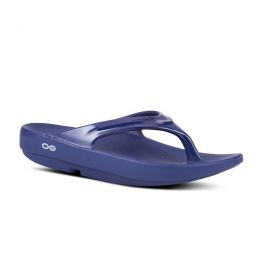Oofos Navy OOLALA Womens Comfort Slide On Sandals 1400