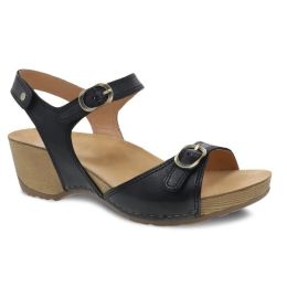 Dansko Black Milled Burnished Womens Comfort Sandals 1709-501600