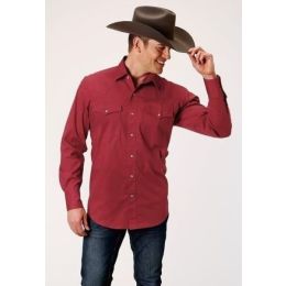 Karman Roper Red Men's Longsleeve Snap Shirt 0300102652105RE