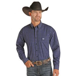 Panhandle Purple Plaid Mens Longsleeve Button Down Shirt 36D2553