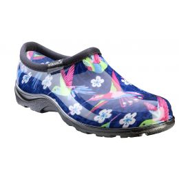Slogger Hummingbird Blue Pink Rain & Garden Wateproof Womens Comfort Shoes 5117HUMPK