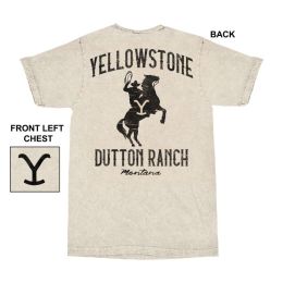 Yellowstone Cream Mineral Wash Men's T-Shirt  66-331-231