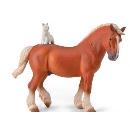 Breyer Draft Horse with Cat Figurine 88916