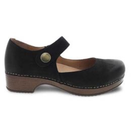 Dansko Beatrice Black Burnished Nubuck Womens Comfort Shoes 9423-477800