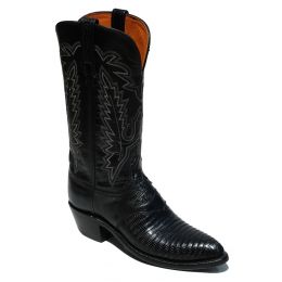 Lucchese J Toe Black Lizard with Saddle Vamp A4032.J4