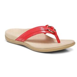 Vionic Poppy Leather Tide Aloe Womens Toe Post Comfort Sandals