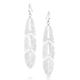 Montana Silversmiths Freedom Feather American Made Earrings AMER5459