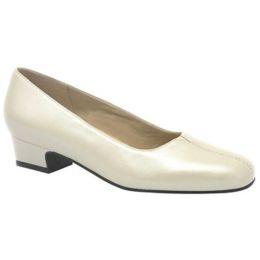 3235-082 Doris White Pearl Leather Comfort Pump Trotters Womens Shoes