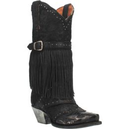 Danpost Black Bed Of Roses Womens Western Boots DP4047