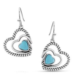 Montana Silversmith Silver Turquoise Heart Earrings ER5179