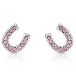 Montana Silversmiths Pink Ice Stuck on Luck Women's Earrings ER808PK