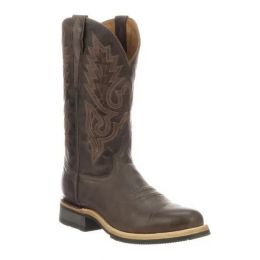Lucchese Dark Brown Rusty Mens Roper Style Mens Boots M0028.CF