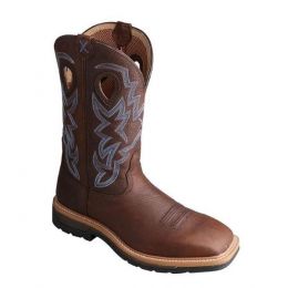 Twisted X Brown Lite Western Work Boots MLCW003