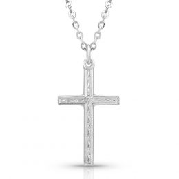 Montana Silversmiths Ladies Silver Gratitude Cross Necklace NC4342