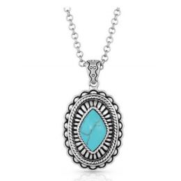 Montana Silversmiths Turquoise Stamped Pendant Necklace NC5035