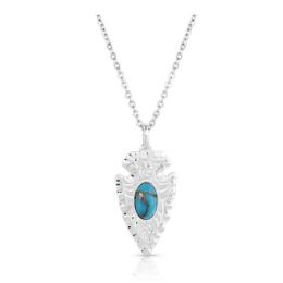 Montana Silversmiths Chiseled Arrowhead Turquoise Necklace NC5393