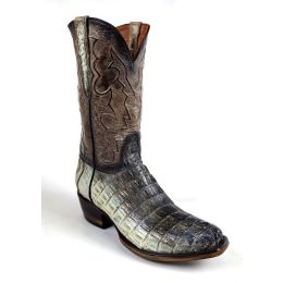 Black Jack Boots Natural Caiman Crocodile Tail Mens Western Boots NT7750-V4
