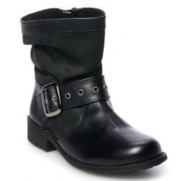 Rachel Shoes Black Parker Girls Slouchy Boots PARKER-BLK