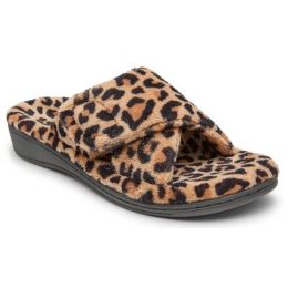 Vionic Relax Women's Natural Leopard Slippers RELAX