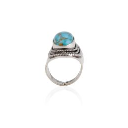 Myra Kopfino Turquoise Adjustable Ring S-6106