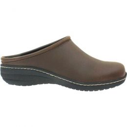 Aetrex Brown Oiled Leather Robin Womens Comfort Casual Clogs SR102