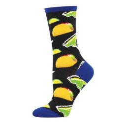Socksmith Black Tacos and Margs Women's Socks WNC2150-BLK