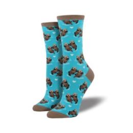 SockSmith Blue Womens Significant Otter Socks WNC581-BGB