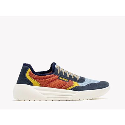 Psudo Navy/Coral Men's Court Shoes 001-36