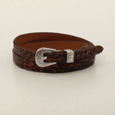 Twister Brown Hatband with Floral Tooling 0275102
