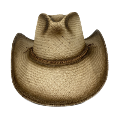 Austin Handmade Hats Tan Luke Straw Western Hat with Hatband Braid 05-128