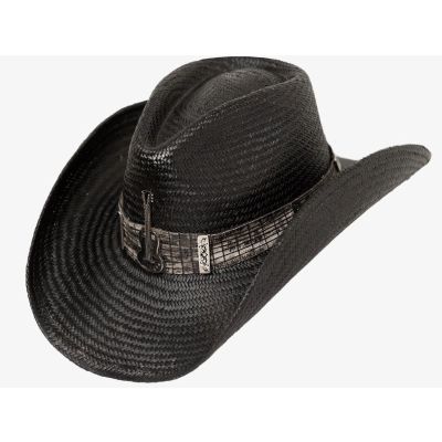 Austin Handmade Hats Black High Voltage Straw Western Hat 05-907