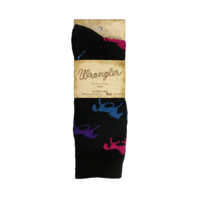 Wrangler Black Socks for Women 09406-L-BLK