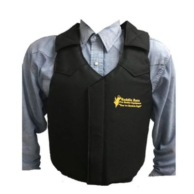 Saddle Barn Black Cordura Pro Rodeo Protective Vest for Youth 10-40
