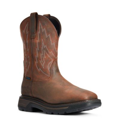 Ariat Big Rig H20 Distressed Brown Mens Western Boots 10033991