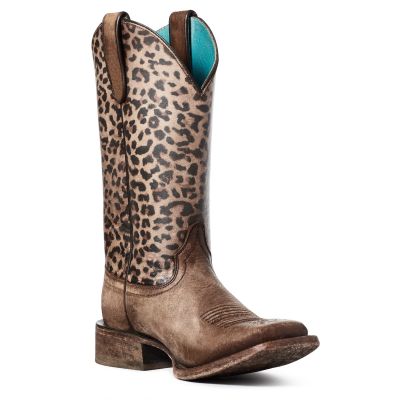 Ariat Leopard Print Circuit Savanna Naturally Distressed Ladies Boots 10035942