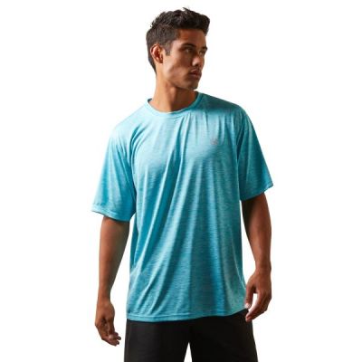 Ariat Peacock Blue Charger Men's Basic T-Shirt 10043461